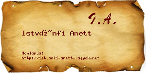 Istvánfi Anett névjegykártya
